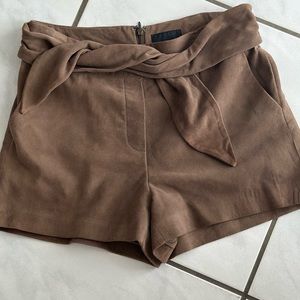 COPY - Intermix suede shorts with tie front size medium fits size 6-8 W 28-29